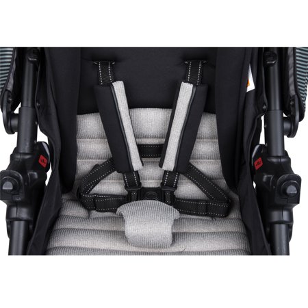 Monbebe Blaze Travel System Grey Black Pinstripe Safety Features