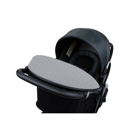 Monbebe Dash Travel System, Gray and Black Pinstripe