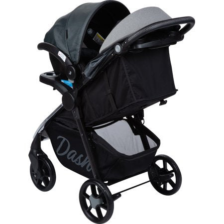 Monbebe Dash Travel System, Gray and Black Pinstripe