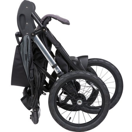 The Rebel stroller features a one hand lift to fold