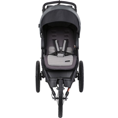 Monbebe Rebel Jogging Stroller Gray and Black Pinstripe