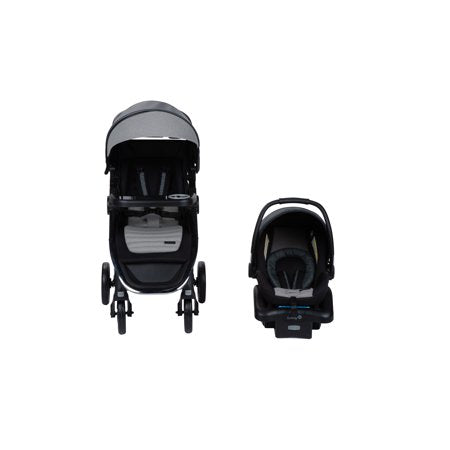 Monbebe Dash Travel System, Gray and Black Pinstripe