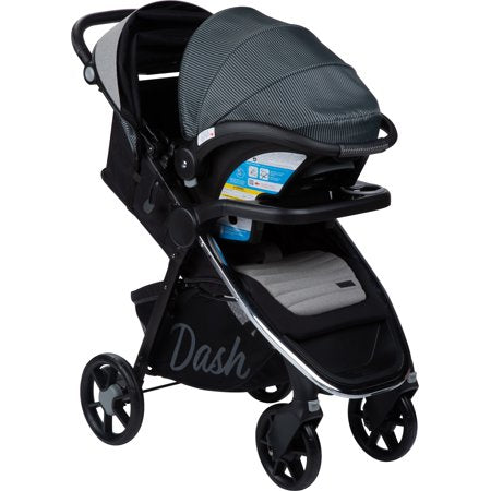 Monbebe Dash Travel System, Gray and Black Pinstripe